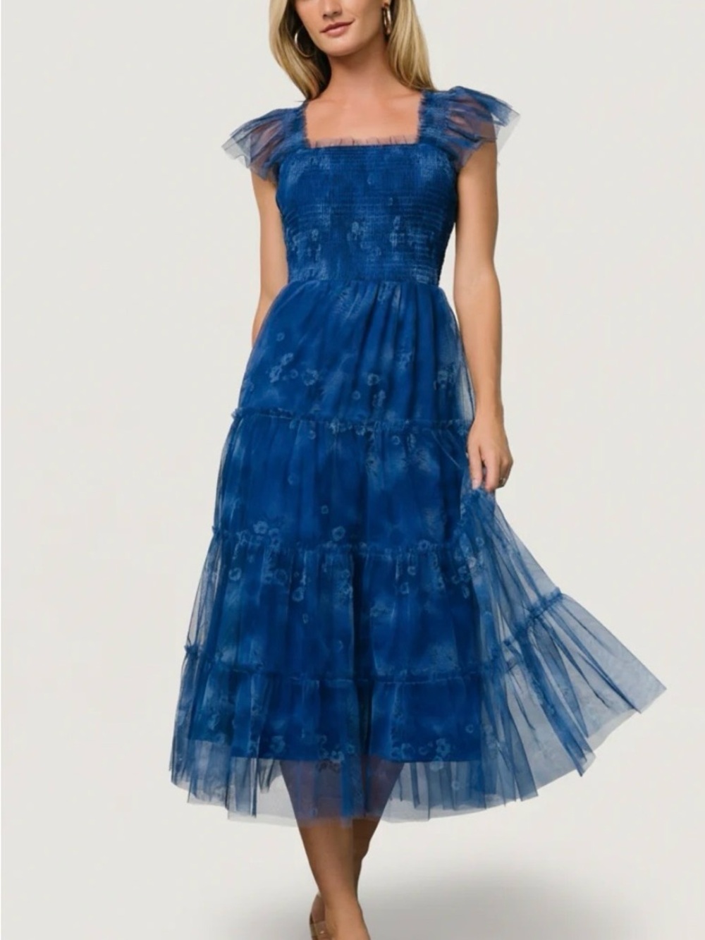 Baltic Born Clementine Tiered Tulle Midi Dress